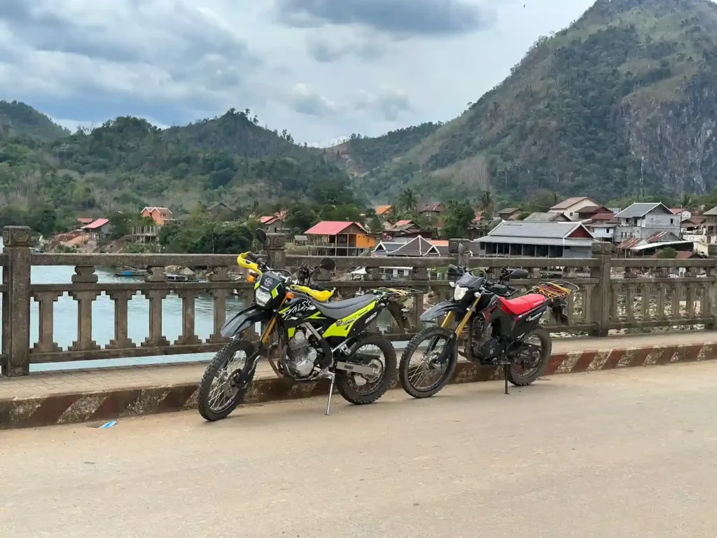 Honda CRf and Kawasaki KLX 230 in Nong Khiaw Laos